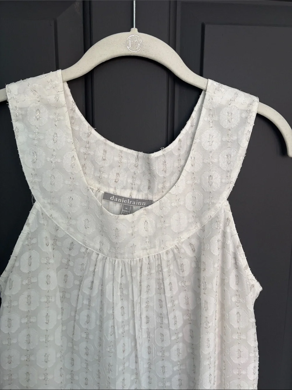 Daniel Rainn White Eyelet Sleeveless Camisole